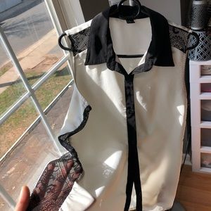 White blouse with collar